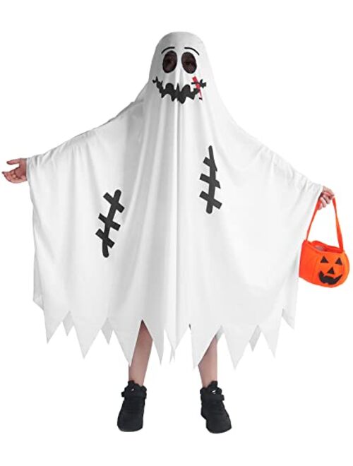 GeNeric Ghost Costume Kids Halloween White Friendly Toddler Ghost Face Boys Girls Costume