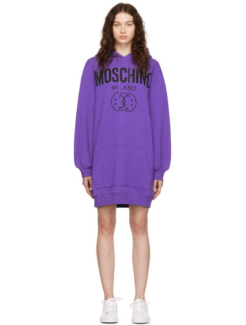 MOSCHINO Purple Smiley Edition Double Smiley Minidress