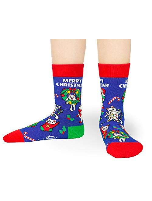 Panpacsight Kids Boys Girls Halloween Christmas Novelty Funny Socks Crazy Cotton Colorful Cute Stockings