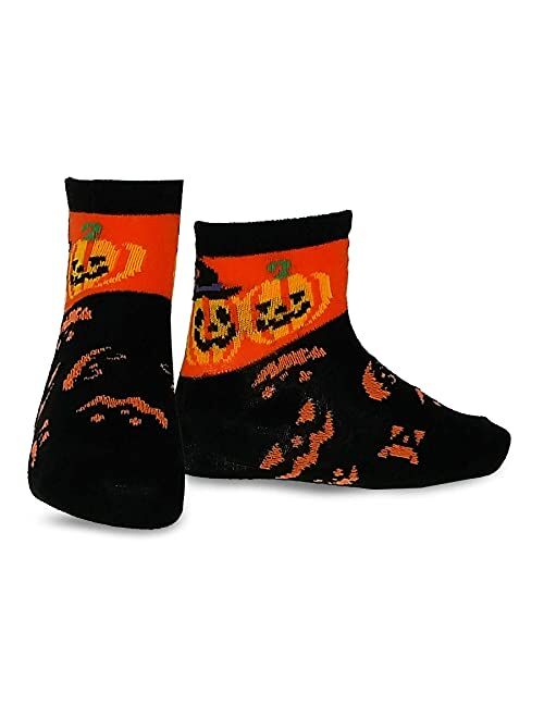 TeeHee Kids Fun Halloween Novelty Socks for Little Kids Toddler Crew Socks Multi Pair Pack
