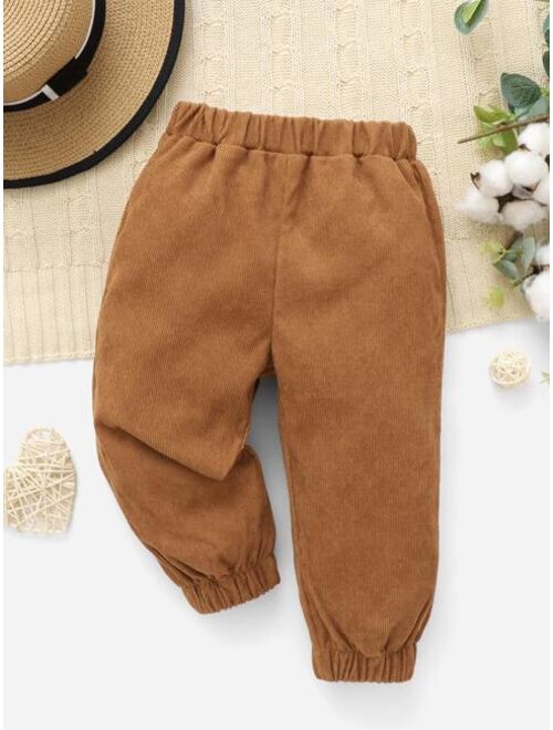 Shein Baby Solid Elastic Waist Pants