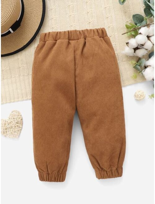 Shein Baby Solid Elastic Waist Pants