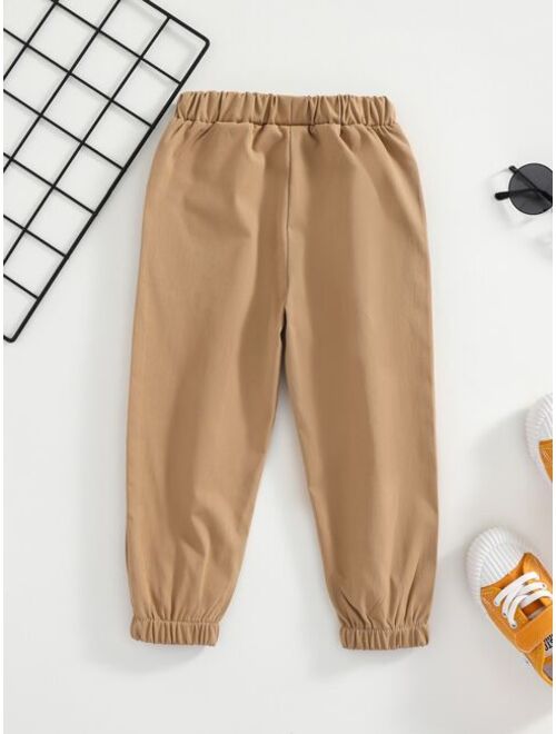 Shein Toddler Boys Letter Graphic Carrot Pants