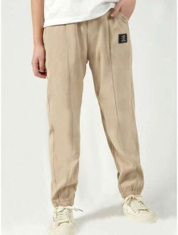 Boys Patched Detail Pants
