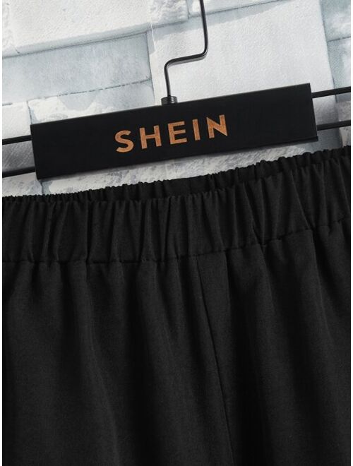 SHEIN Boys Reflective Tape Detail Pants