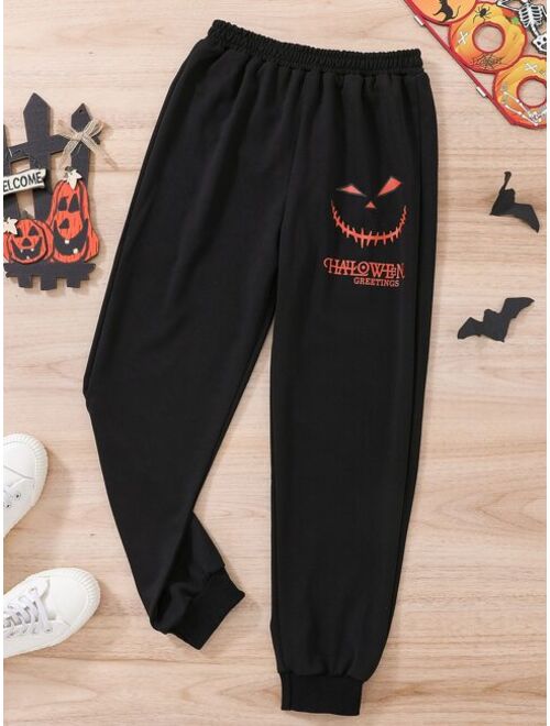 Shein Boys Halloween Print Pants