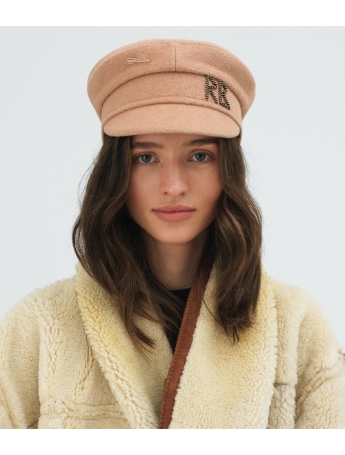 Buy Ruslan Baginskiy applique-logo wool beret online | Topofstyle
