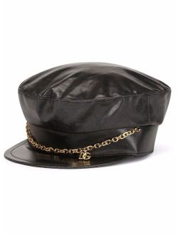 chain-detail baker boy hat