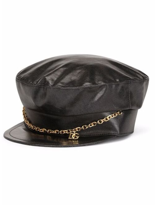 Dolce & Gabbana chain-detail baker boy hat