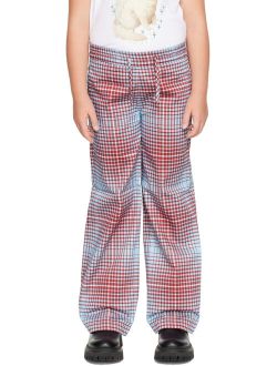 CHARLES JEFFREY LOVERBOY SSENSE Exclusive Kids Blue & Red Trousers