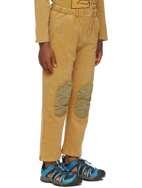 BOBO CHOSES Brown Kids Knee Patches Lounge Pants