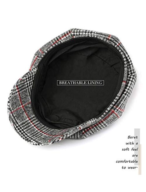 Sumolux Women Beret Newsboy Hat French Cap Classic Autumn Spring Winter Hats
