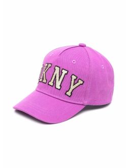 Kids embroidered-logo baseball cap