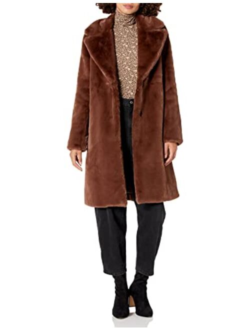The Drop Women's Kiara Loose-Fit Long Faux Fur Coat