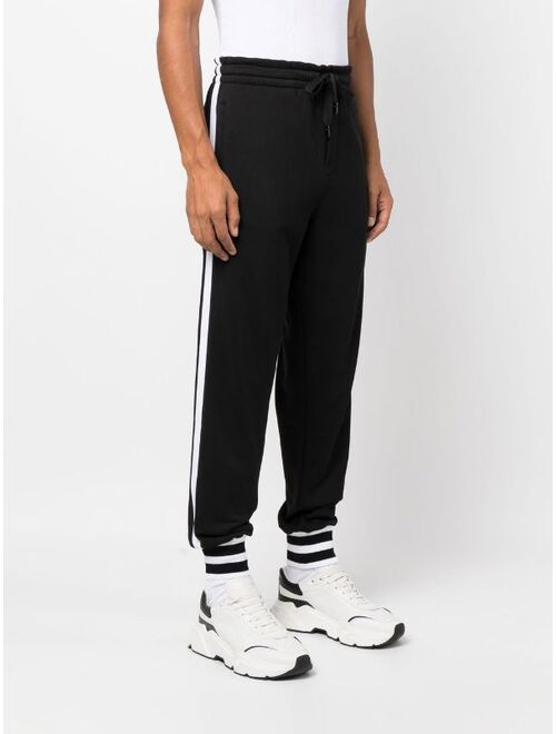 Dolce & Gabbana logo-patch side-stripe sweatpants
