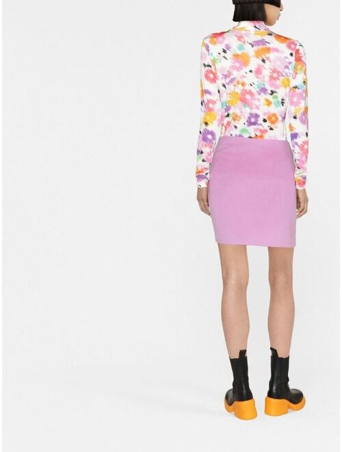 MSGM floral print long-sleeve jersey