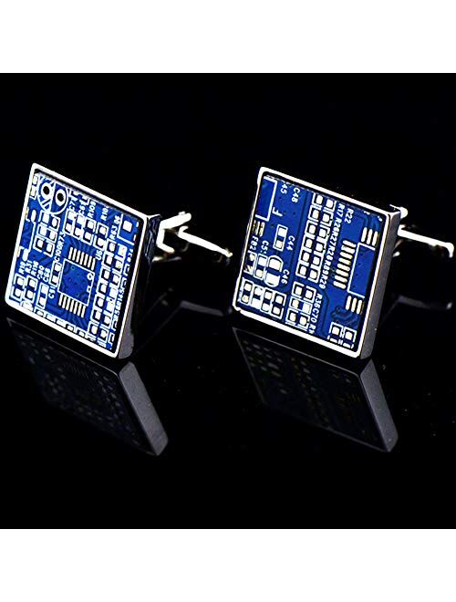 Vcufflinks Upcycled Real Circuit Board Pieces Pair Cufflinks