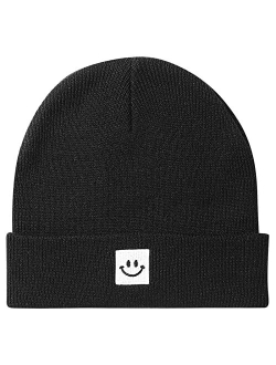 Paladoo Baby Beanie Knit Ski Hat with Cute Smiley Face for Girls Boys 0-7 Years
