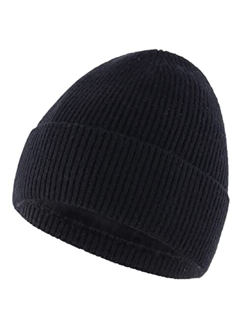 Connectyle Kids Beanie Hat Warm Winter Hats for Boys Girls Fleece Lined Knit Cap