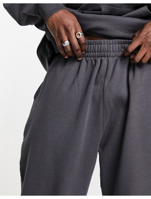 ASOS DESIGN super oversized tracksuit with hoodie & sweatpants in washed black