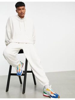 extreme oversized tracksuit in off white - WHITE