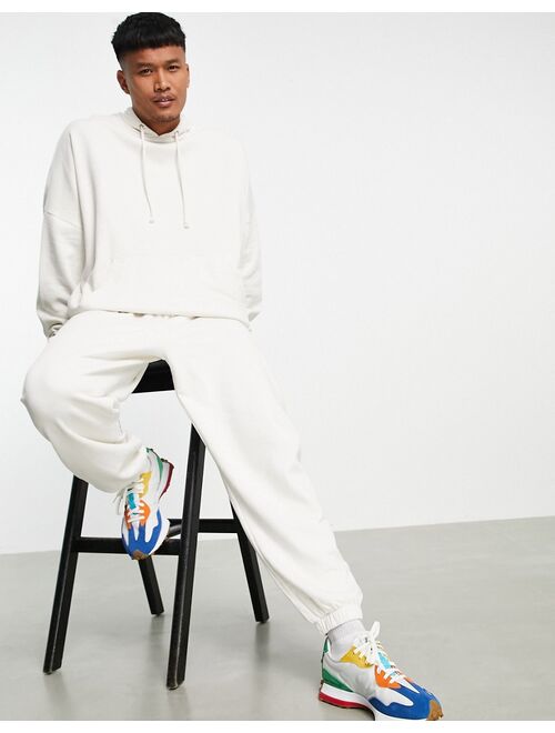 ASOS DESIGN extreme oversized tracksuit in off white - WHITE