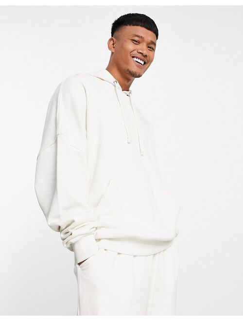 ASOS DESIGN extreme oversized tracksuit in off white - WHITE