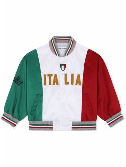 Kids Italian flag bomber jacket