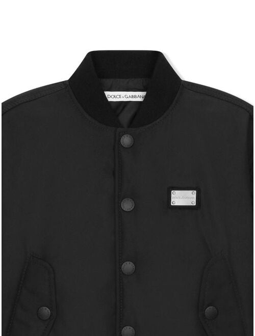 Dolce & Gabbana Kids padded bomber jacket