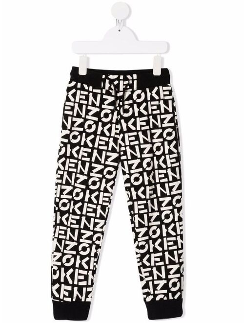 Kenzo Kids all-over logo track pants