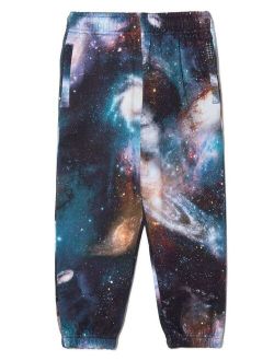 galaxy-print organic cotton track pants