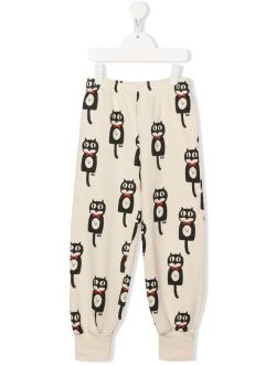 Cat O'Clock printed track pants