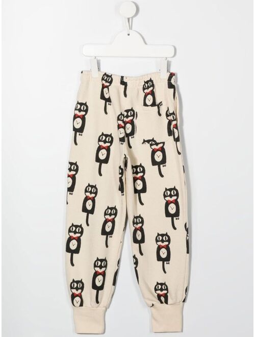 Bobo Choses Cat O'Clock printed track pants
