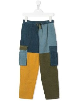 Kids corduroy patchwork trousers
