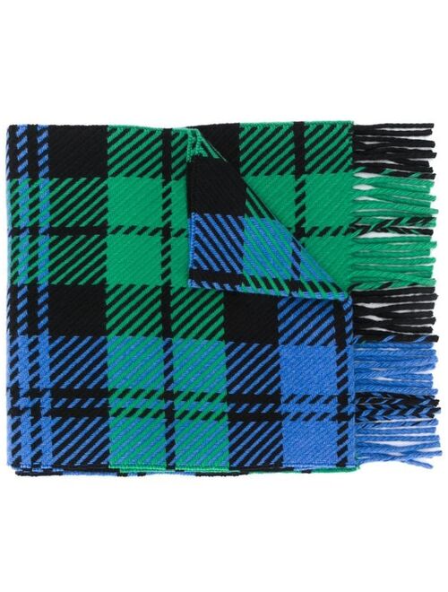 Mackintosh fringed tartan scarf