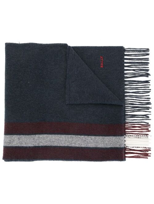 Bally striped cashmere-wool scarf