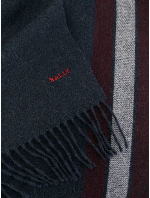 Bally striped cashmere-wool scarf