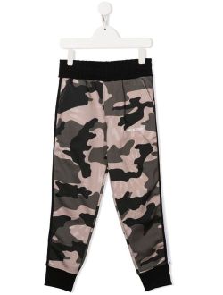 Neil Barrett Kids camouflage-print cotton track pants