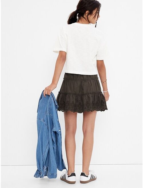 Gap Teen 100% Organic Cotton Eyelet Skirt