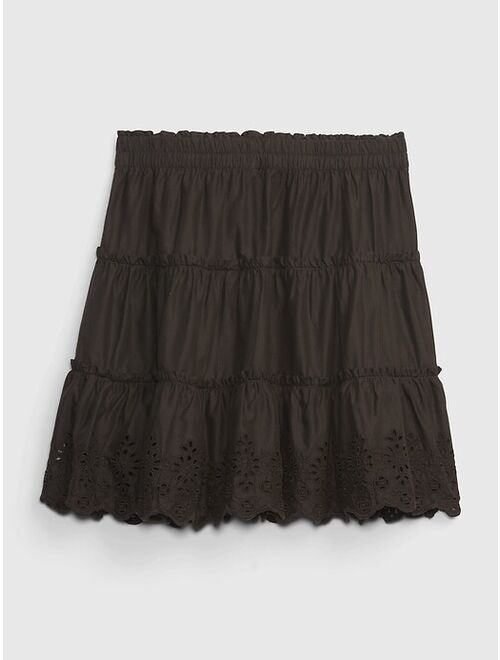 Gap Teen 100% Organic Cotton Eyelet Skirt
