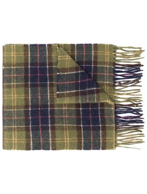 Barbour tartan knitted scarf