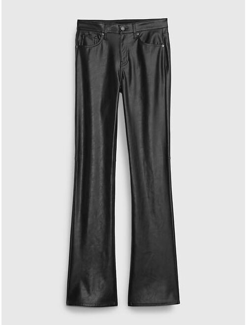 Gap Mid Rise Faux-Leather Baby Boot Jeans