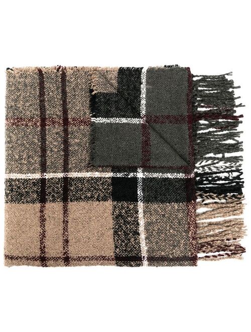 Barbour checked long scarf