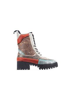 Kingston Combat Boots for Women, Platform Boots with Chunky Block Heels, Womens High Tops Boots