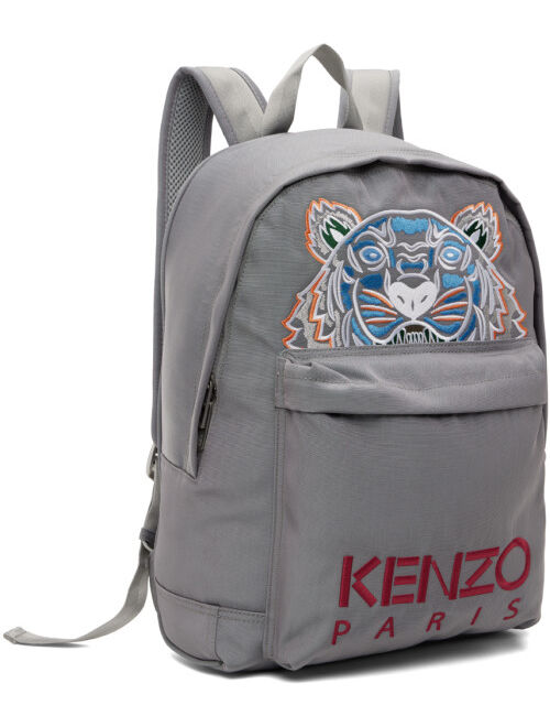 Gray Kenzo Paris Tiger Backpack