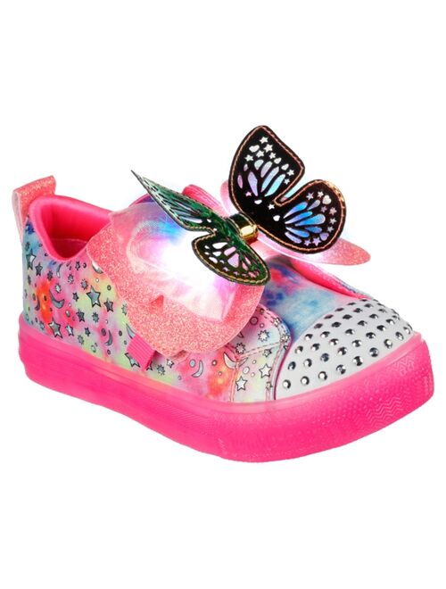 SKECHERS Little Girls Twinkle Toes- Shuffle Brights Stay-Put Light-Up Casual Sneakers from Finish Line