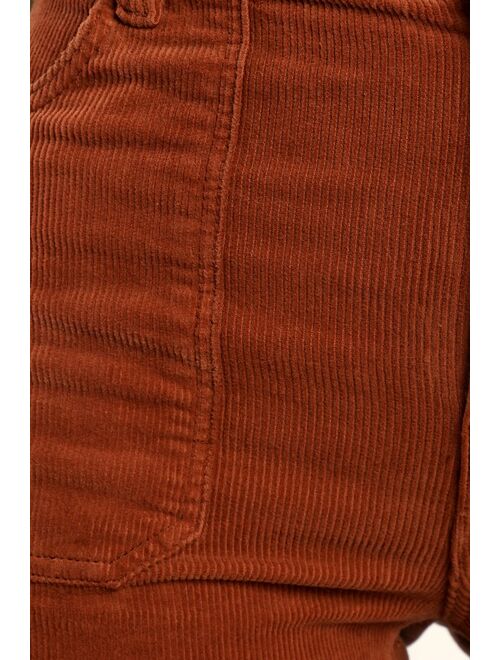 Rolla's East Coast Rusty Brown Corduroy High Rise Flare Pants