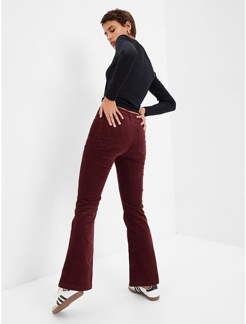 Gap High Rise Corduroy '70s Flare Jeans with Washwell