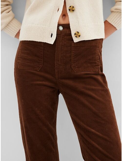 Gap High Rise Corduroy '70s Flare Jeans with Washwell