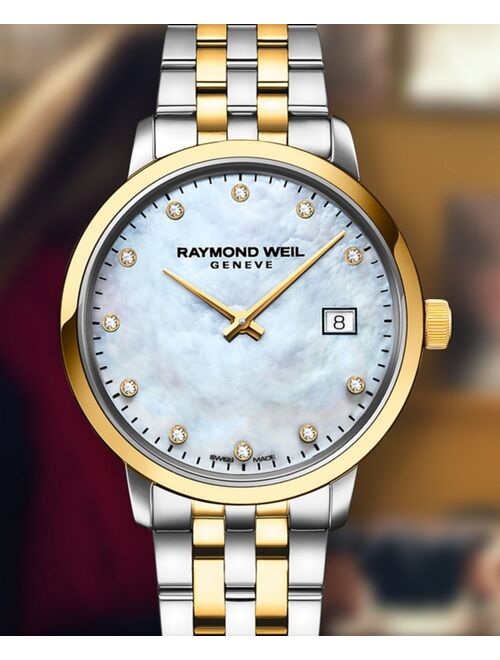 RAYMOND WEIL Women's Swiss Toccata Diamond-Accent Two-Tone Stainless Steel Bracelet Watch 29mm